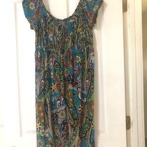Bardot Off the shoulder Paisley dress size L